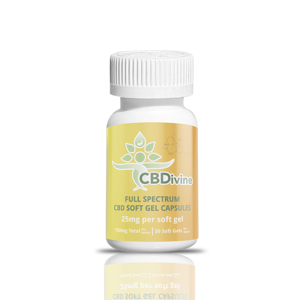 CBDivine Full Spectrum Softgels 25 mg - Image 2