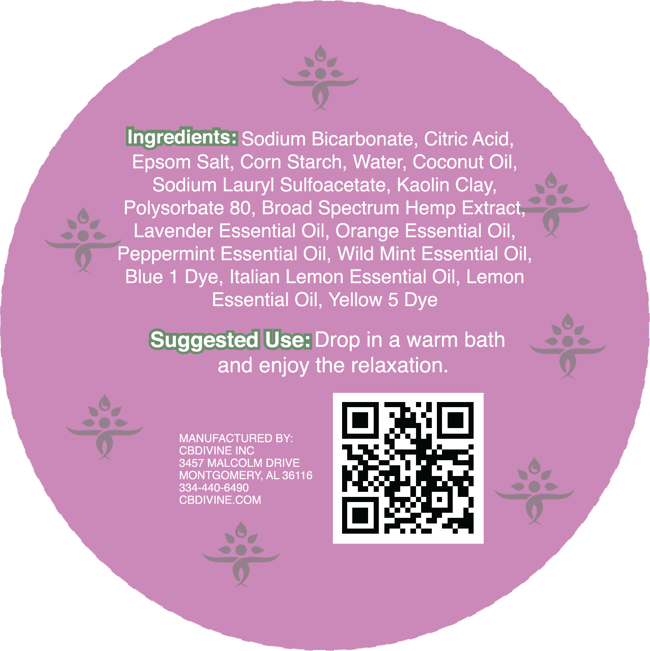 CBDivine Bath Bomb - Relax - 100 mg - Image 2