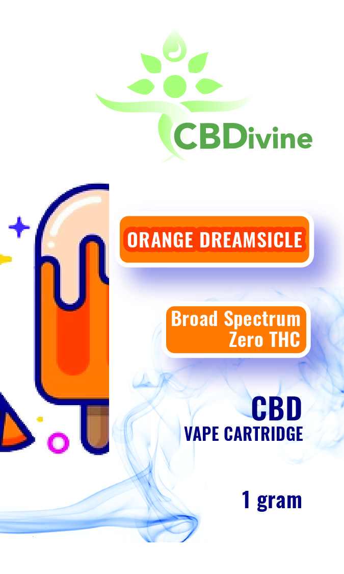 Order CBDivine CBD Orange Dreamsicle Vape Cartridge 1 ml Online