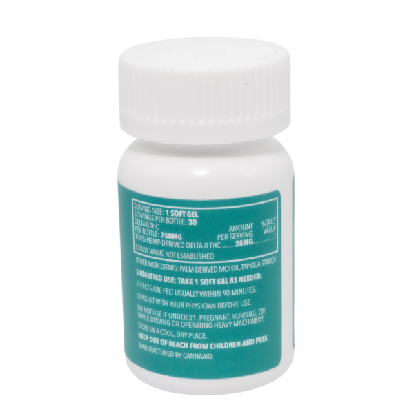 CannaAid Delta 8 Softgels 25 mg - Image 3