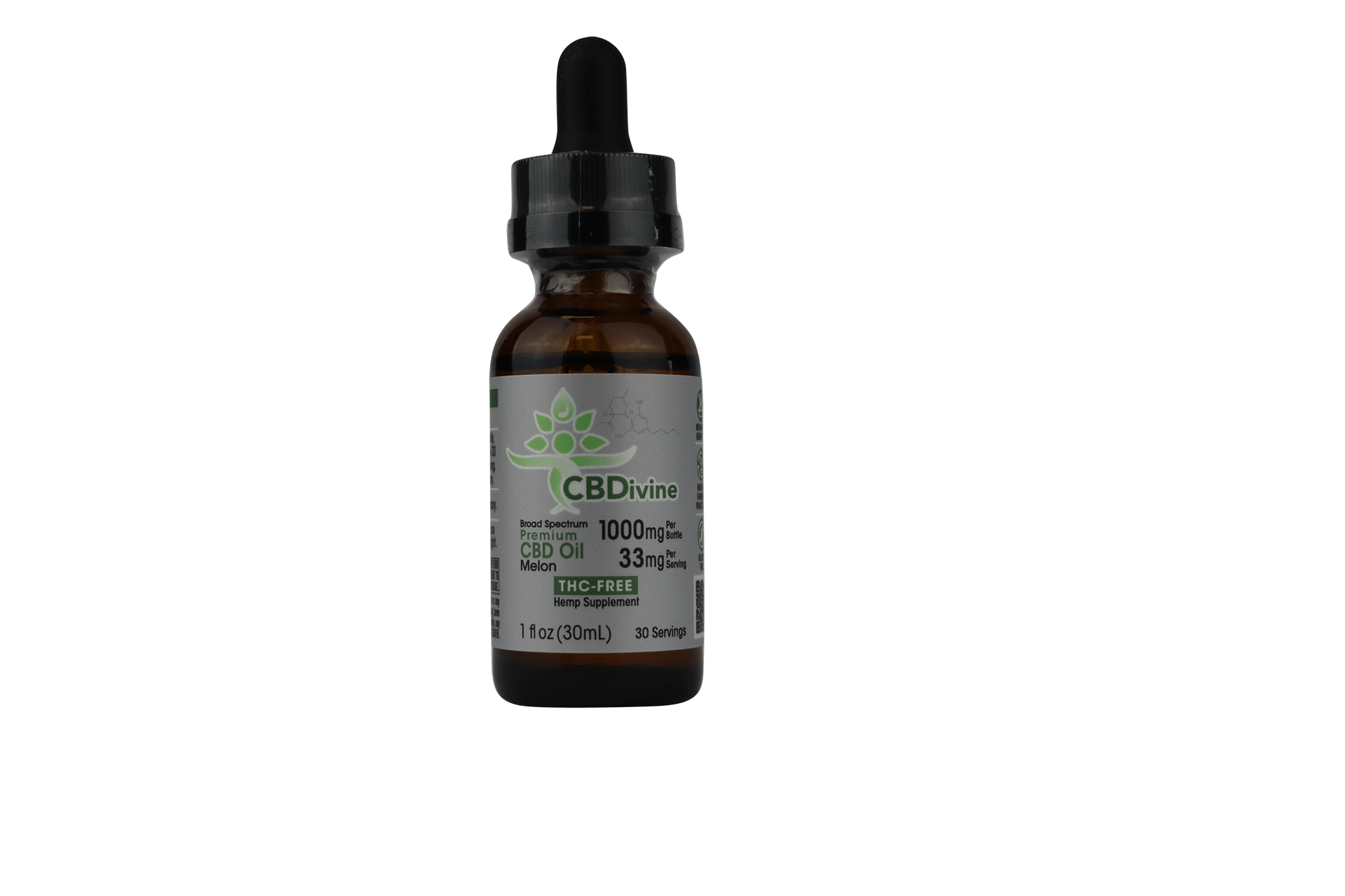 CBDivine Broad Spectrum Melon Tincture - 1000 mg - Image 4