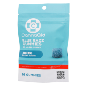 CannaAid Delta 8 Gummies – Blue Razz 30mg
