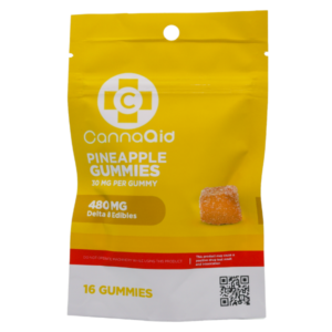 CannaAid Delta 8 Gummies – Pineapple 30mg
