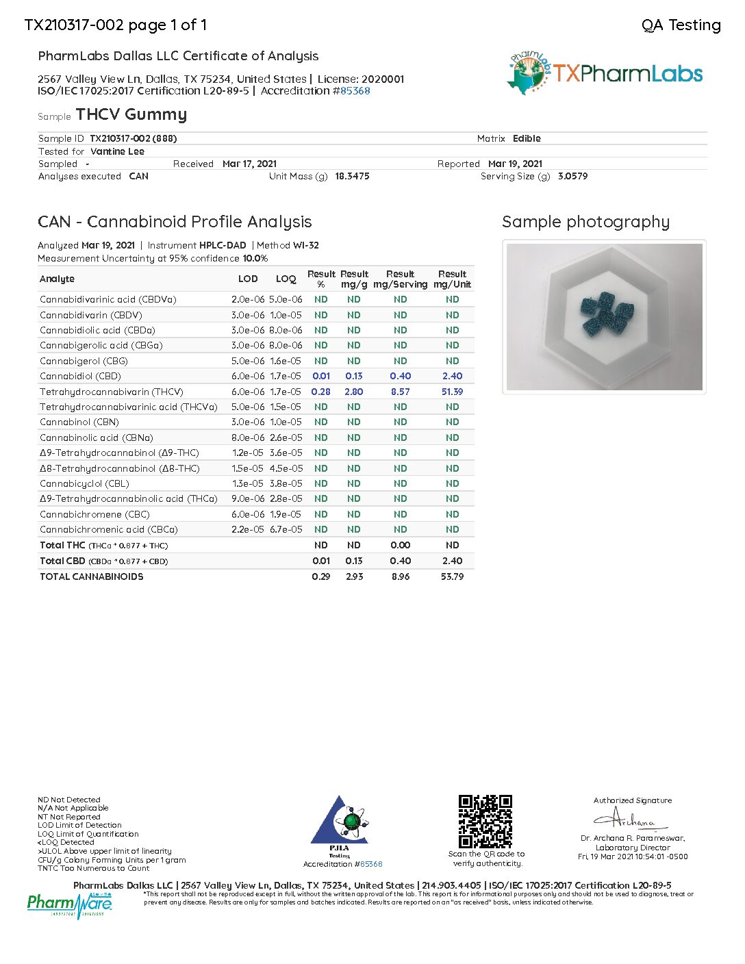 CannaAid THCV Gummies – Blue Razz 10mg - Image 3