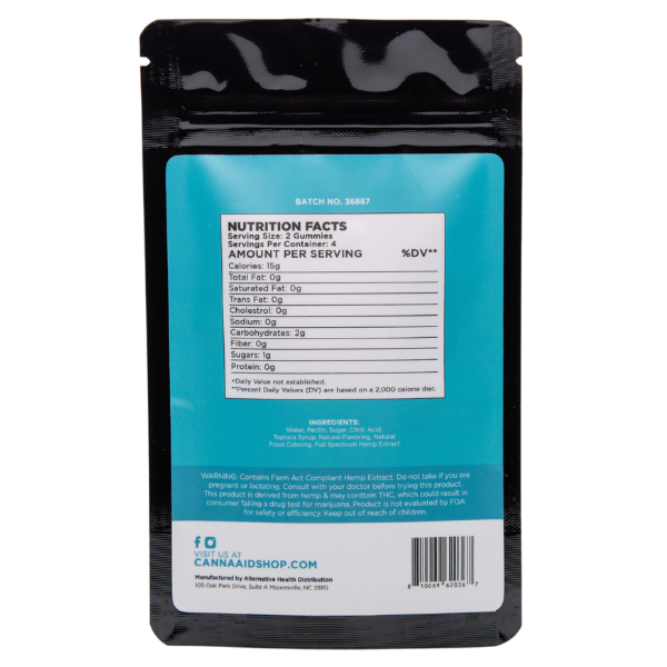 CannaAid Delta 8 Gummies – Blue Razz 30mg - Image 4