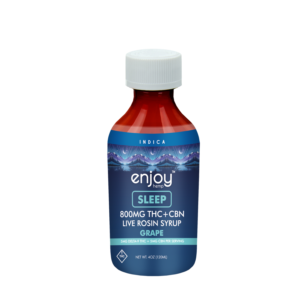 800mg Live Rosin Delta 9 THC + CBN Syrup for Sleep