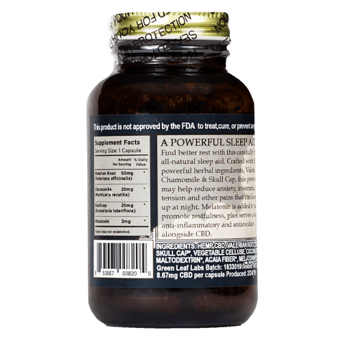 Sleep Aid | CBD + Valerian, Chamomile, Skull Cap & Melatonin - Image 5
