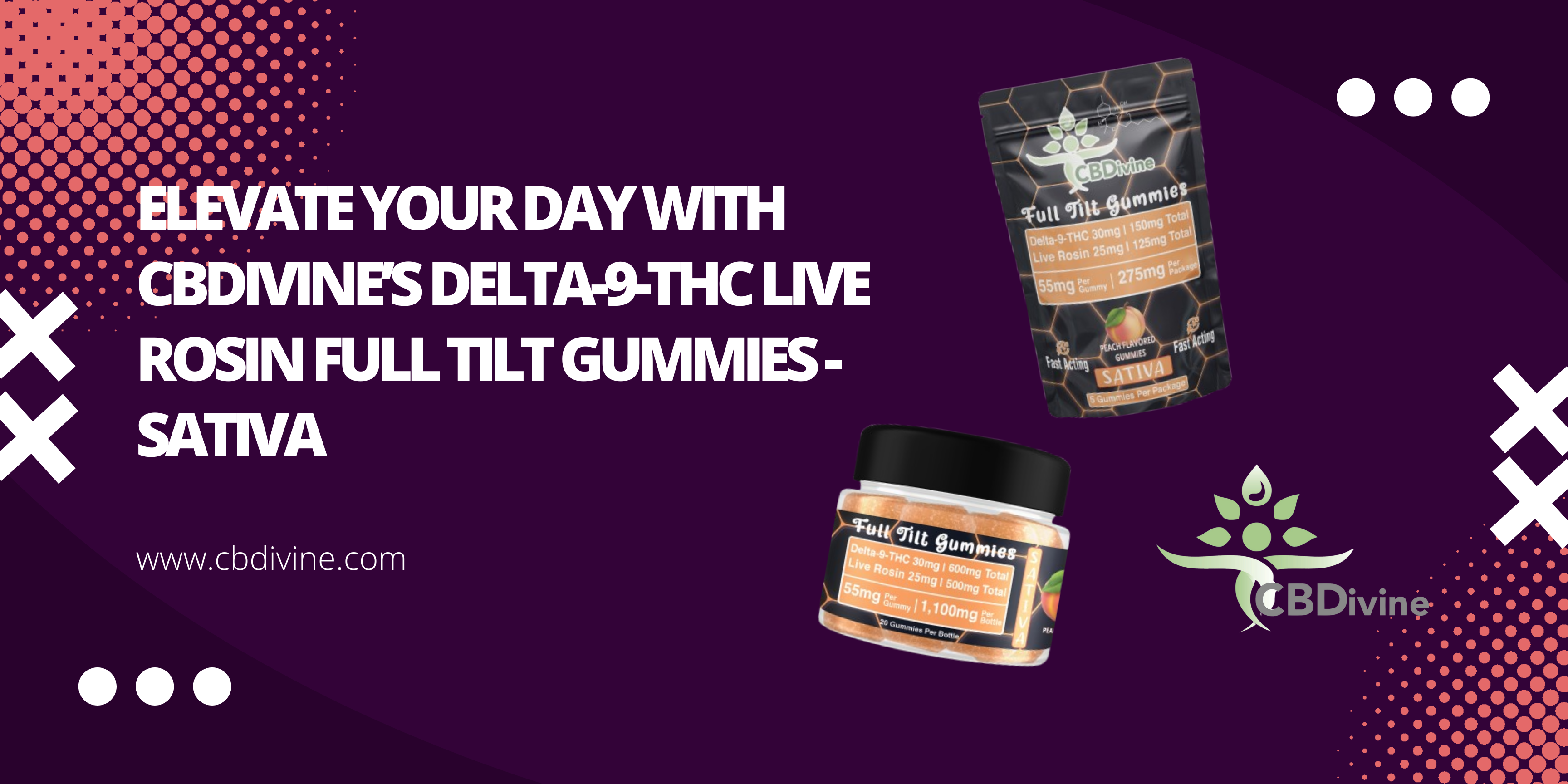 Elevate Your Day with CBDivine’s Delta-9-THC Live Rosin Full Tilt Gummies – Sativa