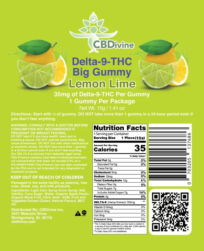 CBDivine Big Gummy Delta 9 - 35 mg - Image 6