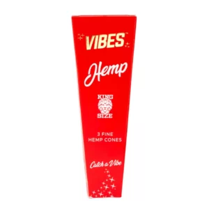 Vibes King Size Hemp Pre Rolled Cones (3-Pack)