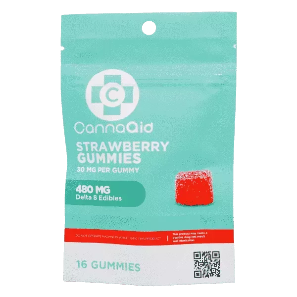 CannaAid Delta 8 Gummies – Strawberry 30mg