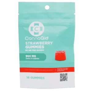 CannaAid Delta 8 Gummies – Strawberry 60mg