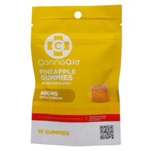 CannaAid Delta 8 Gummies – Pineapple 30mg