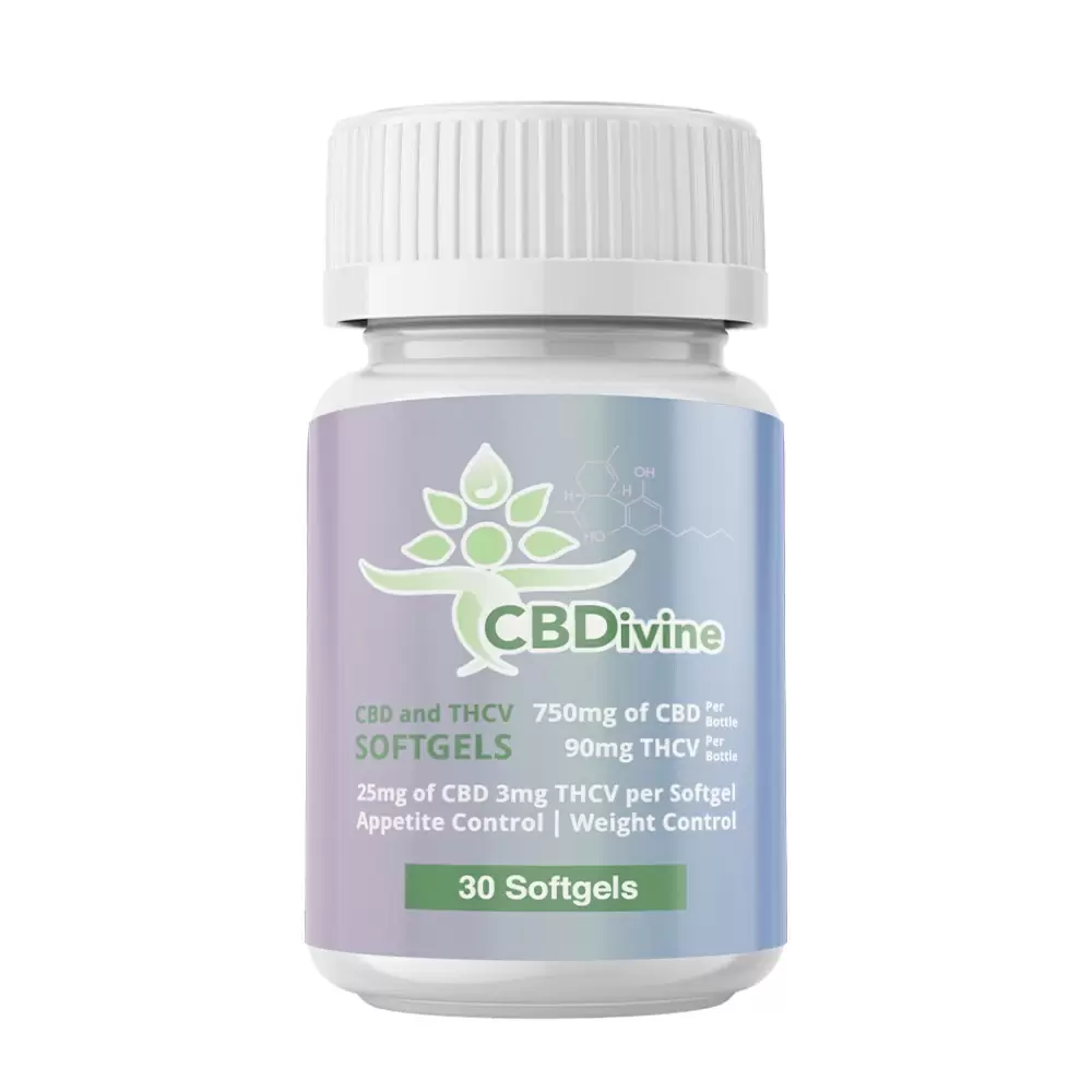 CBDivine CBD and THCV Softgels