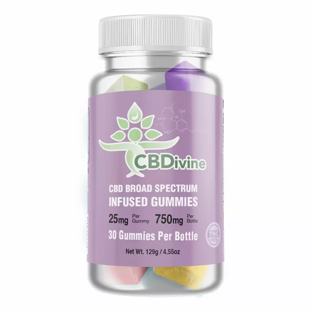 CBDivine CBD Gummies 25 mg 30 count - Image 4