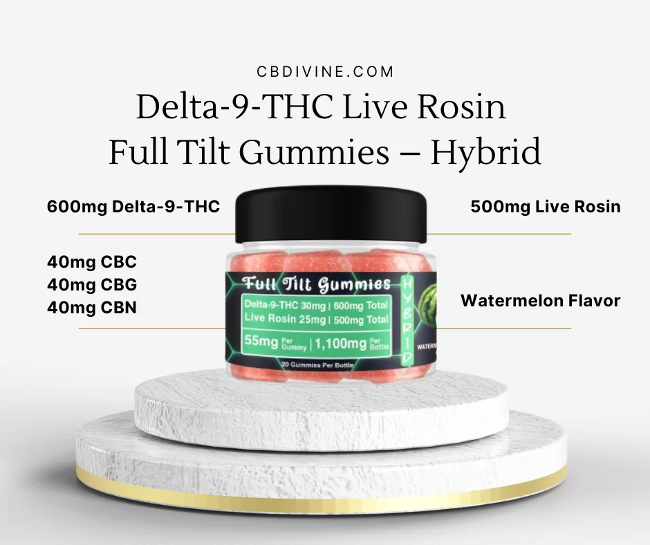 Delta-9-THC Live Rosin Full Tilt Gummies - Hybrid - Image 4