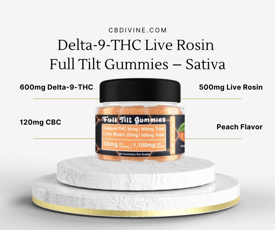 Delta-9-THC Live Rosin Full Tilt Gummies - Sativa - Image 4