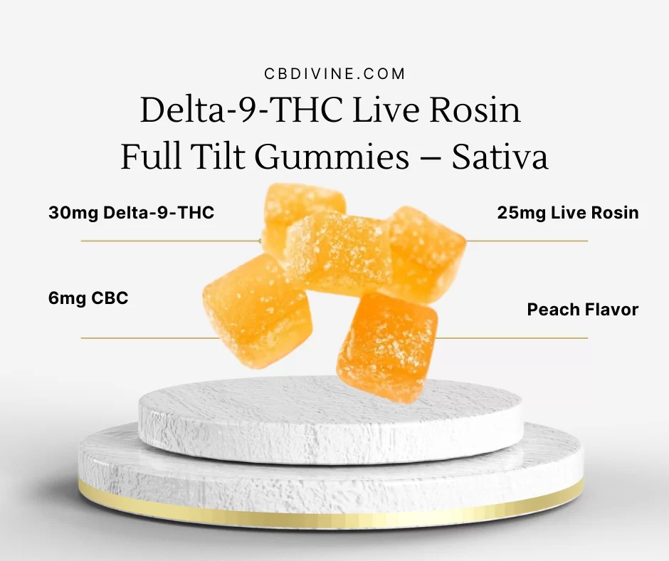 Delta-9-THC Live Rosin Full Tilt Gummies - Sativa - Image 6