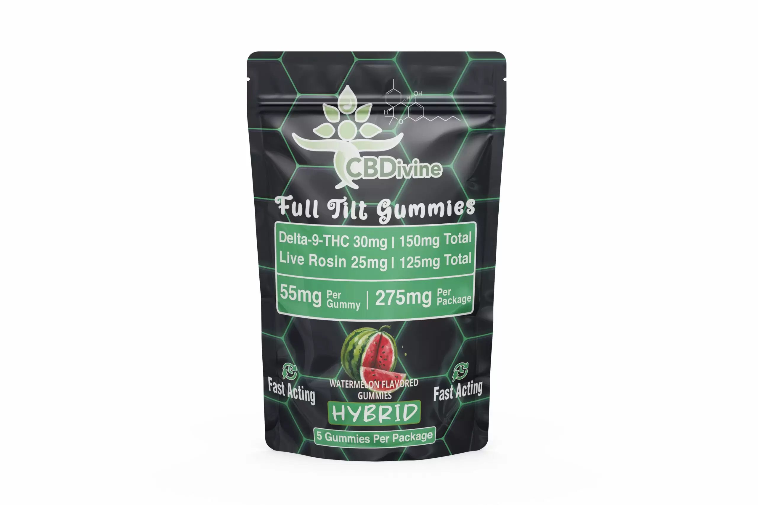 Delta-9-THC Live Rosin Full Tilt Gummies - Hybrid - Image 2