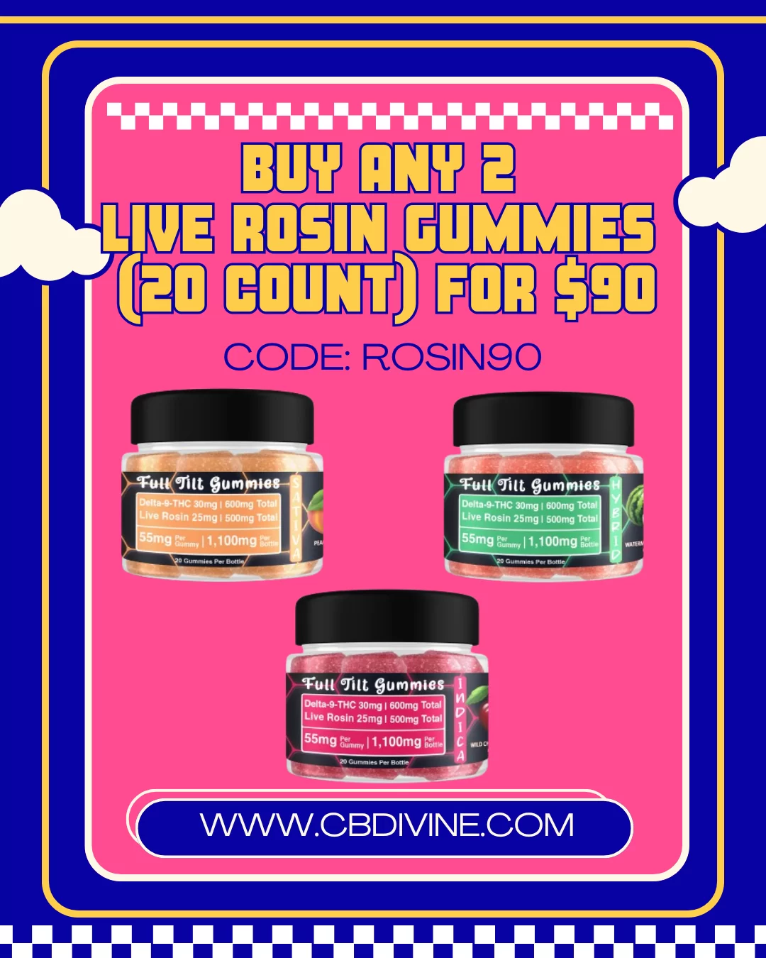 Delta-9-THC Live Rosin Full Tilt Gummies - Hybrid - Image 7